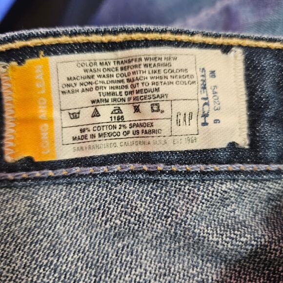 Gap long and lean cut-off dark wash denim shorts size 4R - Picture 5 of 5